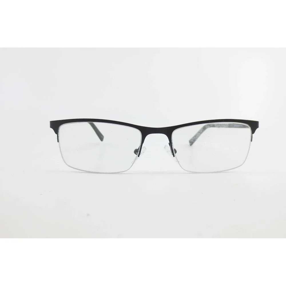 Robert Mitchel RM6006 BK Black Semi Rimless Rectangular Eyeglasses 54-18-145